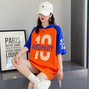 Short Sleeve Long T-shirt Tops 2021 Summer Women L